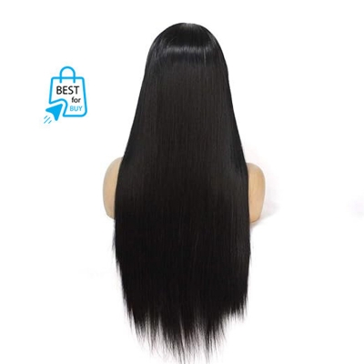 Picture of Women's Long Straight Black Wig Hairpiece for Cosplay-Black