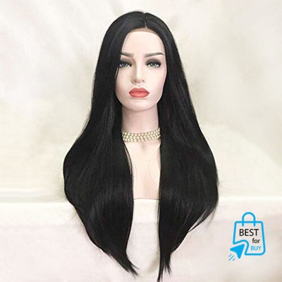 Picture of Women's Full-Head Long Straight Black Wig Hairpiece for Cosplay-Black