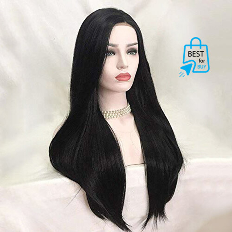 Picture of Women's Full-Head Long Straight Black Wig Hairpiece for Cosplay-Black