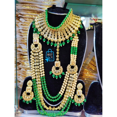Picture of Exclusive Stone Necklace Jewellery Set for Women & Girls