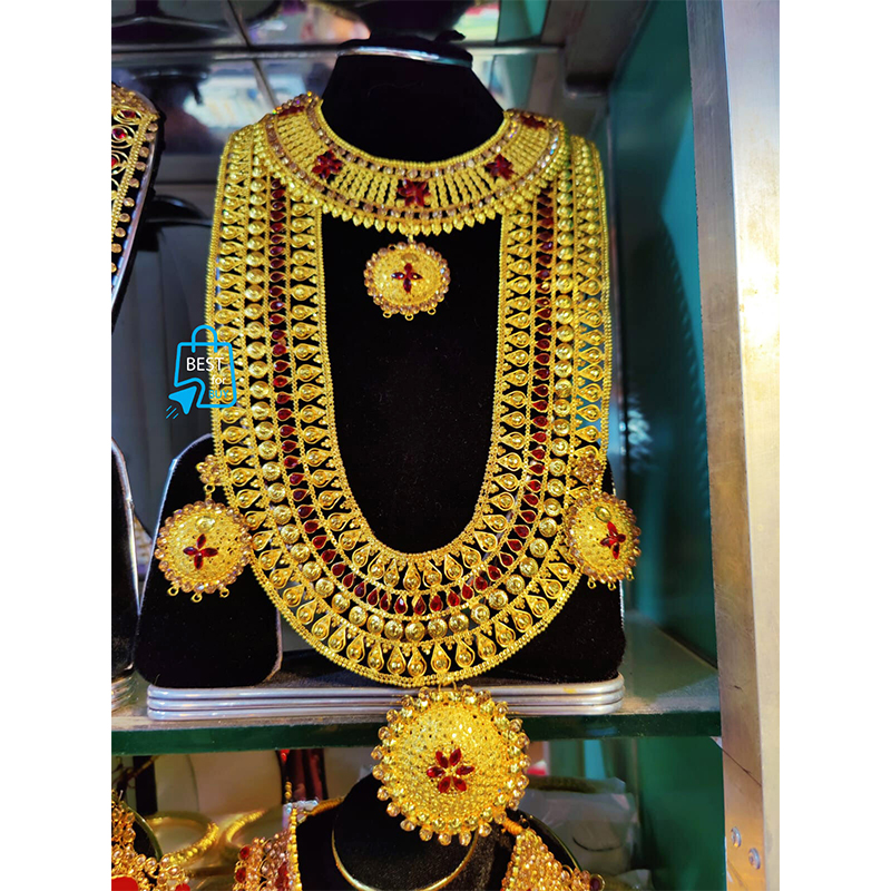 Picture of New Exclusive Necklace Jewellery Set for Women & Girls-Gold