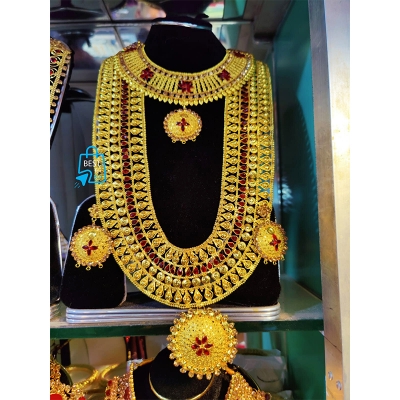 Picture of New Exclusive Necklace Jewellery Set for Women & Girls-Gold
