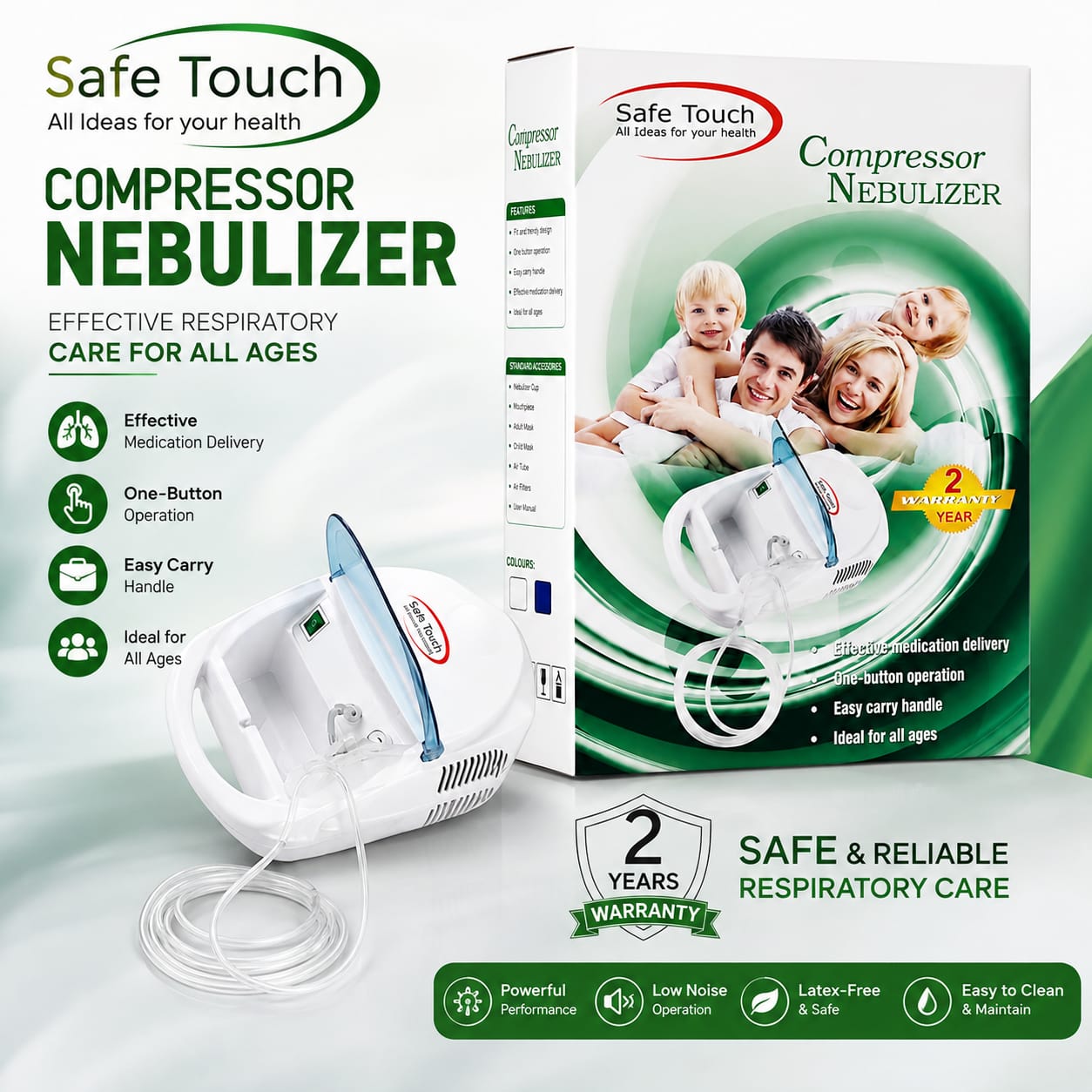 Picture of Safe Touch Compressor Nebulizer Advanced Respiratory Care for the Whole Family