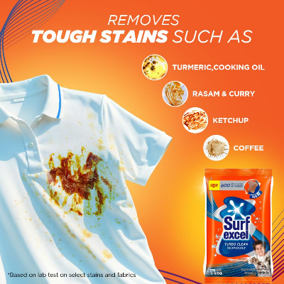 Picture of Surf Excel Synthetic Laundry Detergent Powder 1kg (Vim Liquid Dishwash 190ml Free)