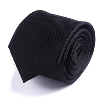 Picture of Black New Mens Solid Color Black Ties - Black - Int: One size