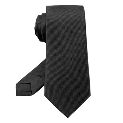 Picture of Black New Mens Solid Color Black Ties - Black - Int: One size