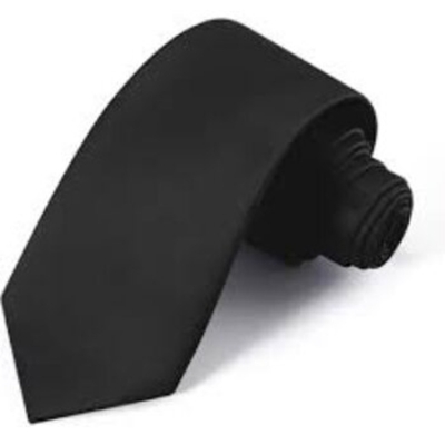 Picture of Black New Mens Solid Color Black Ties - Black - Int: One size