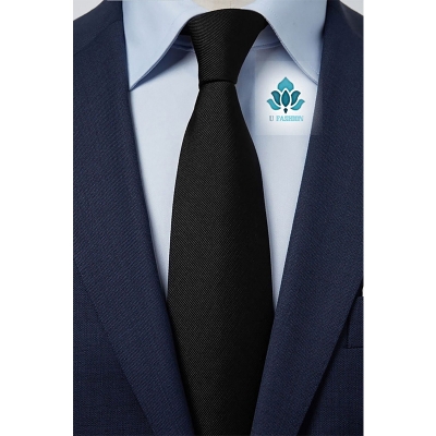 Picture of Maroon New Mens Solid Color Smart Ties - Black - Int: One size