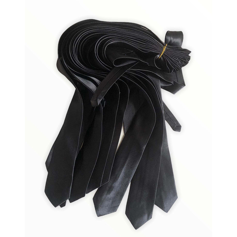 Picture of Maroon New Mens Solid Color Smart Ties - Black - Int: One size