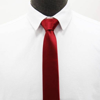 Picture of Maroon New Mens Solid Color Smart Ties - Maroon - Int: One size