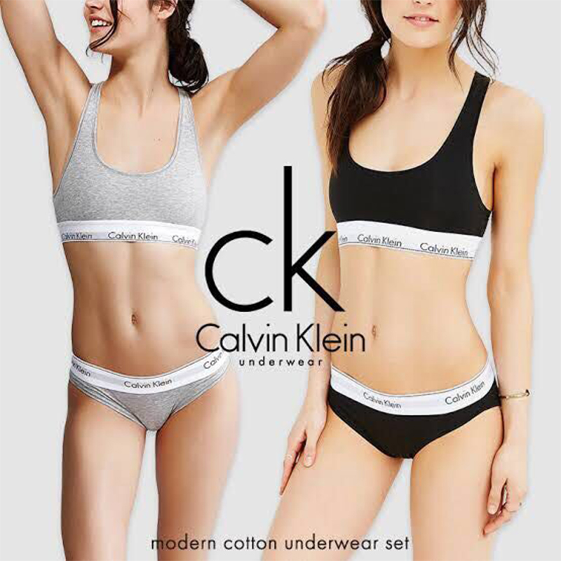 Picture of Cotton Bra and Panty Set for Women - Grey - Int:XL