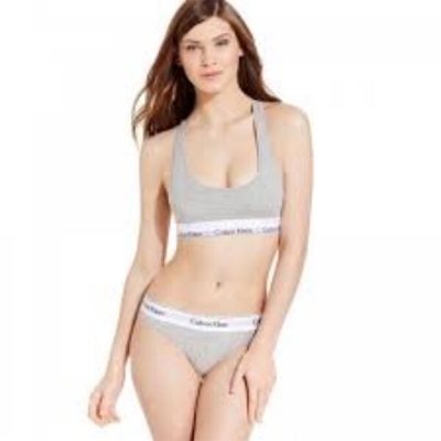 Picture of Cotton Bra and Panty Set for Women - Grey - Int:M