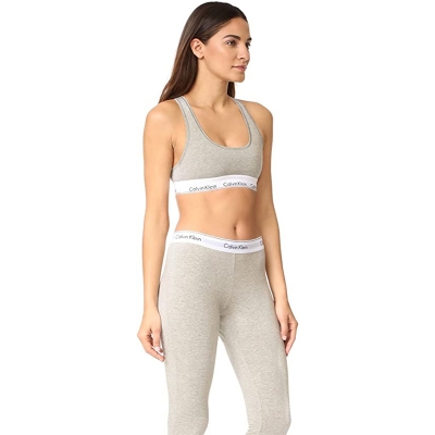 Picture of Cotton Bra and Leggings Set for Women- Grey - Int:XL