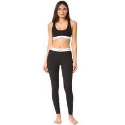 Picture of Cotton Bra and Leggings Set for Women- Black - Int:M