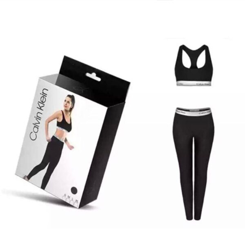 Picture of Cotton Bra and Leggings Set for Women- Black - Int:M