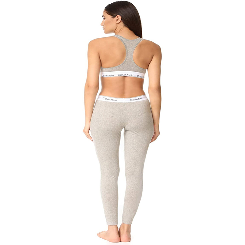 Picture of Cotton Bra and Leggings Set for Women- Grey - Int:L