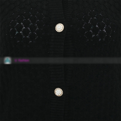 Picture of Women's Long Sleeve Sweater Open Front Cardigan Button Closer Outerwear Winter Dress Casual Solid Color Sweaters - black - Int:30