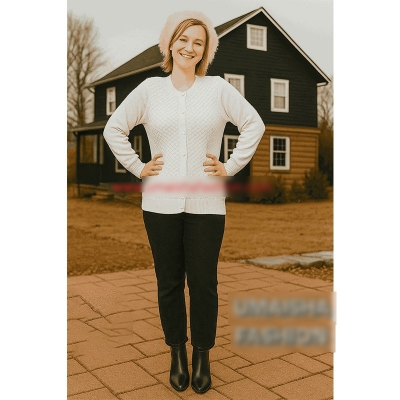 Picture of Women's Long Sleeve Cable Knit Sweater Open Front Cardigan Outerwear long Cardigans Sweaters - Cardigan fish-1 - Int:34