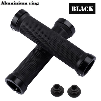 Picture of Bicycle Road Mountain Bike Handle Double Lock on Aluminium Alloy Bike Handlebar Hand Cover 1 Pair Handlebar Grips