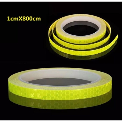 Picture of Bicycle Rim Styling Reflective Fluorescent Stripe Tape Body & Rim Wheel Stripe Tape Stickers 4Pcs