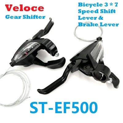 Picture of Veloce Cycle Shimano MTB Mountain Bike Bicycle 3×7 Speed 21 Speed V Brake Shifter Combo Lever ST EF517