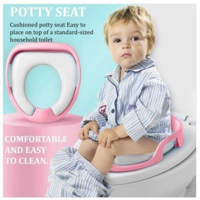 Picture of Baby Toilet Seat, Potty Training Commode Seat with Handle