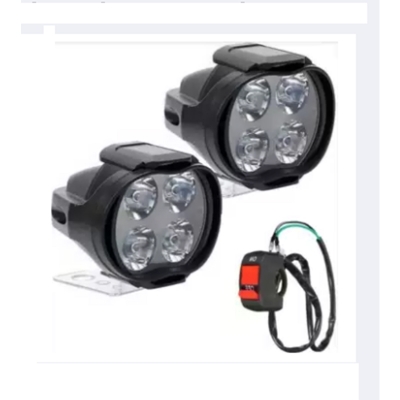 Picture of Waterproof LED Fog Light For Universal Car and Universal Bike( with switch) 2 pcs - Cycle Accessories - Cycle Accessories