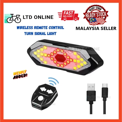 Picture of Bicycle Tail Light with Remote, Waterproof Cycling Signal Light, Rechargeable, 5 Modes for Night Riding