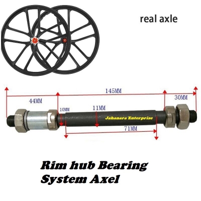 Picture of Bicycle Hub Rear Axle Bearing System Steel Wheel Hub Hollow Spindle Shaft Axle Bike Cycling Supplies Accessories145mm 1pc - সাইকেল  
