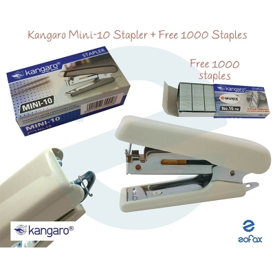 Picture of Kangaro Stapler Machine With 1000 Pcs Stapler pin Free (Indian, Mini-10)
