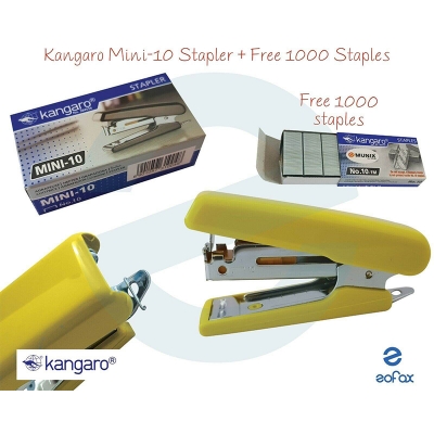Picture of Kangaro Stapler Machine With 1000 Pcs Stapler pin Free (Indian, Mini-10)