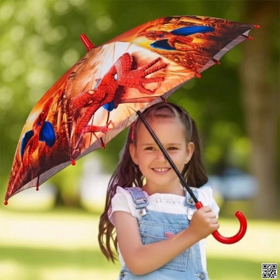 Picture of Kids Umbrella, 3D Printed Kids Cartoon Design and Automatic Open Umbrella, Cartoon Design Kids Umbrella with Automatic Open Shaft for Boys And Girls - Children Umbrella and Child Umbrella