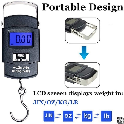 Picture of Digital Hanging Weight Scale, Portable Hanging Electronic Hook Scale 10kg-50kg