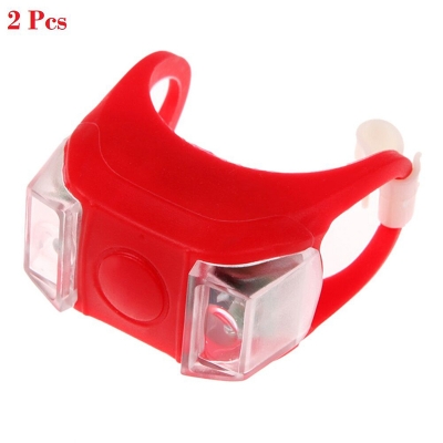 Picture of Silicon LED Bike Light Light Handle Light Waterproof Safety Alert Rear Back Lamp Battery Cycling Telolite - Cycle Accessories - cycle light