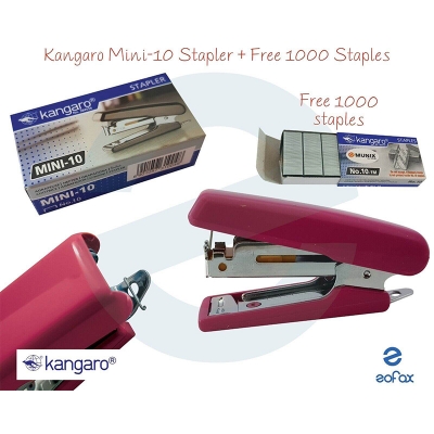Picture of Kangaro Stapler Machine With 1000 Pcs Stapler pin Free (Indian, Mini-10)