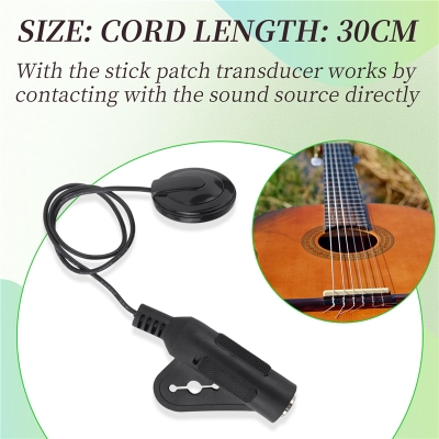 Picture of Acoustic Guitar Pickup Piezo Contact Pickup for Guitar Ukulele Violin, Mandolin, Banjo, Kalimba, Harp