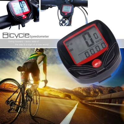 Picture of Waterproof 15 Function LCD Bike Bicycle Odometer Speedometer Cycling Speed Meter