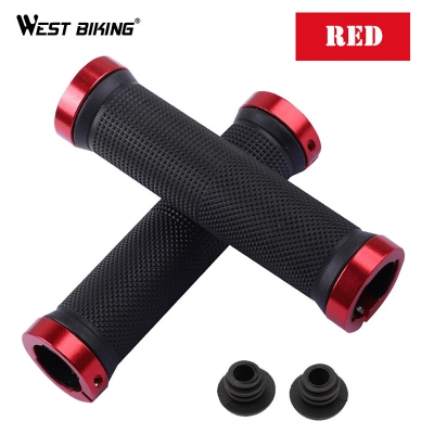 Picture of Adjustable Non-Slip Bike Handlebar Grips with Aluminum Alloy Lock-On Mounts - New