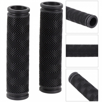Picture of Bike Handlebar Grips, Soft  Rubber (120mm), Bicycle Grip for Bicycle (Black)