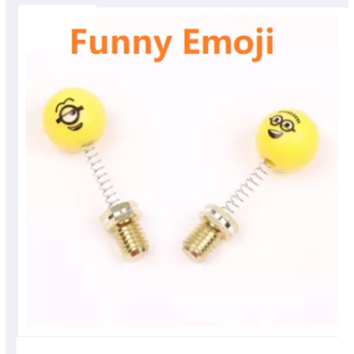 Picture of Small Yellow Emoji Decoration Emoji Screw Looking Glass For Bike/ Motorcycle screw emoji Funny Slime Toys