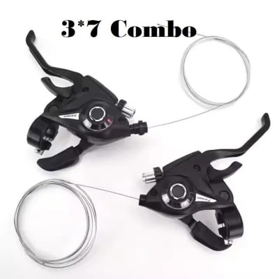 Picture of Shimano 7-Speed Right-Hand Shimano Bike Shift Lever - High-Quality Bicycle Handlebar Control Component