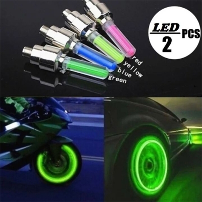 Picture of Bike Motorcycle Cycling LED 1 Pair Rainbow RGB Color Bike Wheel Tire Light