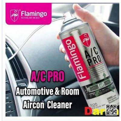 Picture of FLAMINGO CARCARE TECH A/C PRO, AC CLEANER, AIR CONDITIONER CLEANER, ANTI BACKTERIAL, ANTI CORROSIVE, F020, 500ML