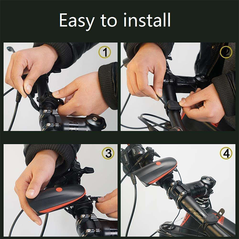 Picture of Rechargeable Bike Horn and Light 140 DB with Super Bright 250 Lumen Light 3 Modes
