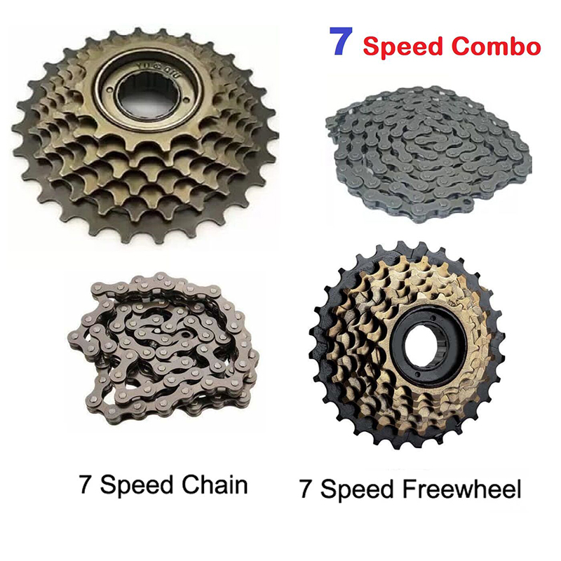 Picture of Bicycle 7S Freewheel 7 Speed Mountain MTB 14-28 Teeth + 7S Chain (Freewheel+ Chain) - সাইকেল