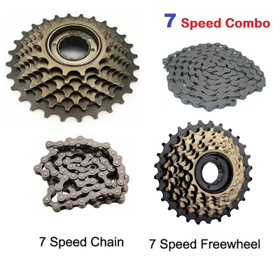 Picture of Bicycle 7S Freewheel 7 Speed Mountain MTB 14-28 Teeth + 7S Chain (Freewheel+ Chain) - সাইকেল