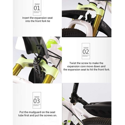 Picture of Bicycle Mudguard Set,Splash Protection for Front & Rear Mudguard for Any Bicycles MTB Mountain Bike Bicycle Accessories 3 pcs