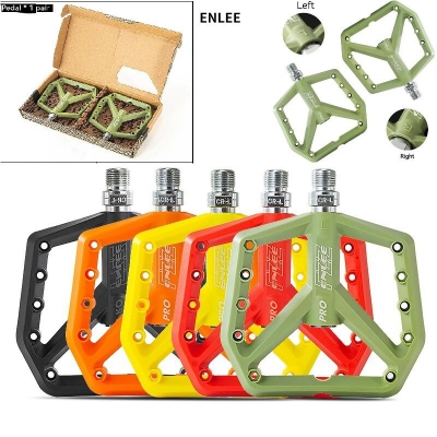 Picture of ENLEE Aluminum Bike Flat Pedals 3 Sealed Bearings for Mountain Bike Mountain Bike Pedals Non-Slip Sealed Bearing