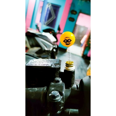 Picture of Small Yellow Emoji Decoration Emoji Screw Looking Glass For Bike/ Motorcycle screw emoji Funny Slime Toys