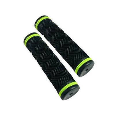 Picture of Bicycle Handlebar Grip Set Soft Rubber Non Toxic Anti-Slip Standard Size Colored Cycle Handle Grip Length 12.5 cm